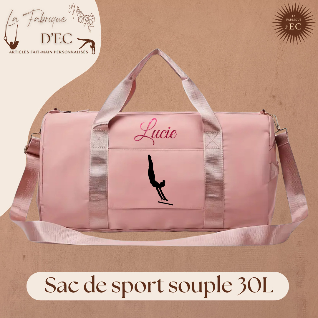 Sac de sport souple rose 30L Gymnastique GAF