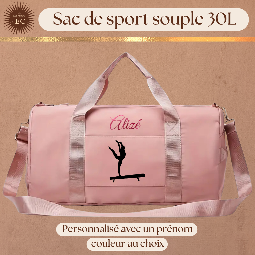 Sac de sport souple rose 30L Gymnastique GAF