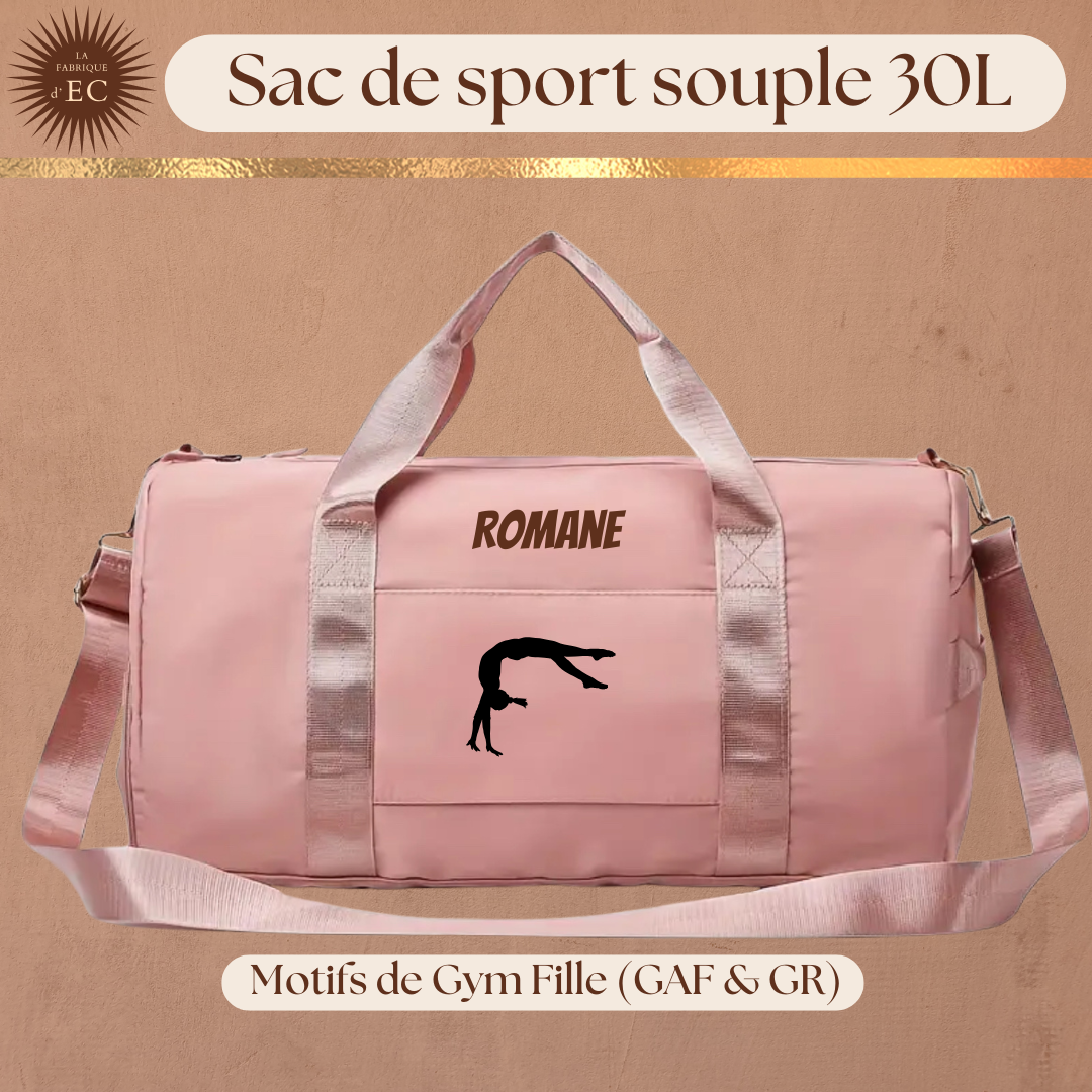 Sac de sport souple rose 30L Gymnastique GAF