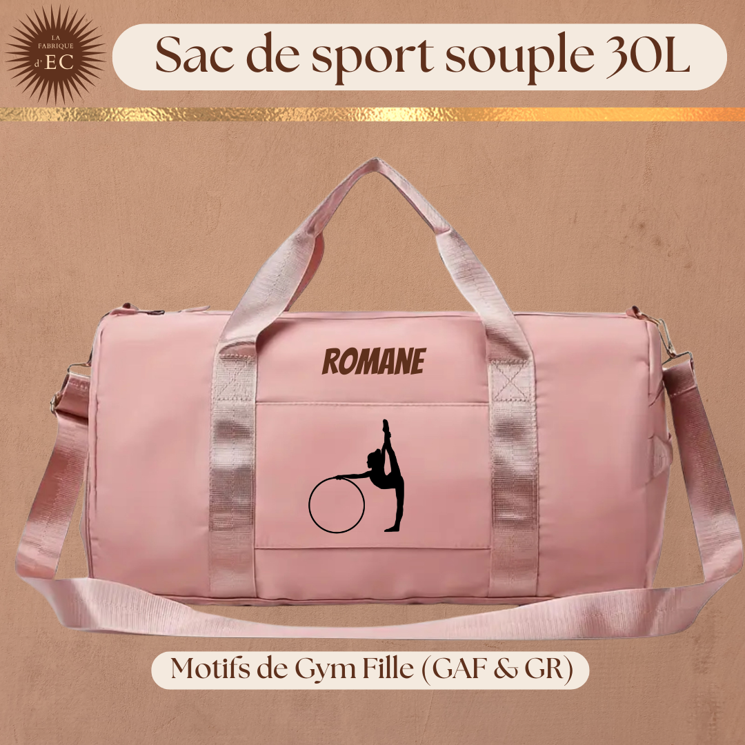 Sac de sport souple rose 30L Gymnastique GAF