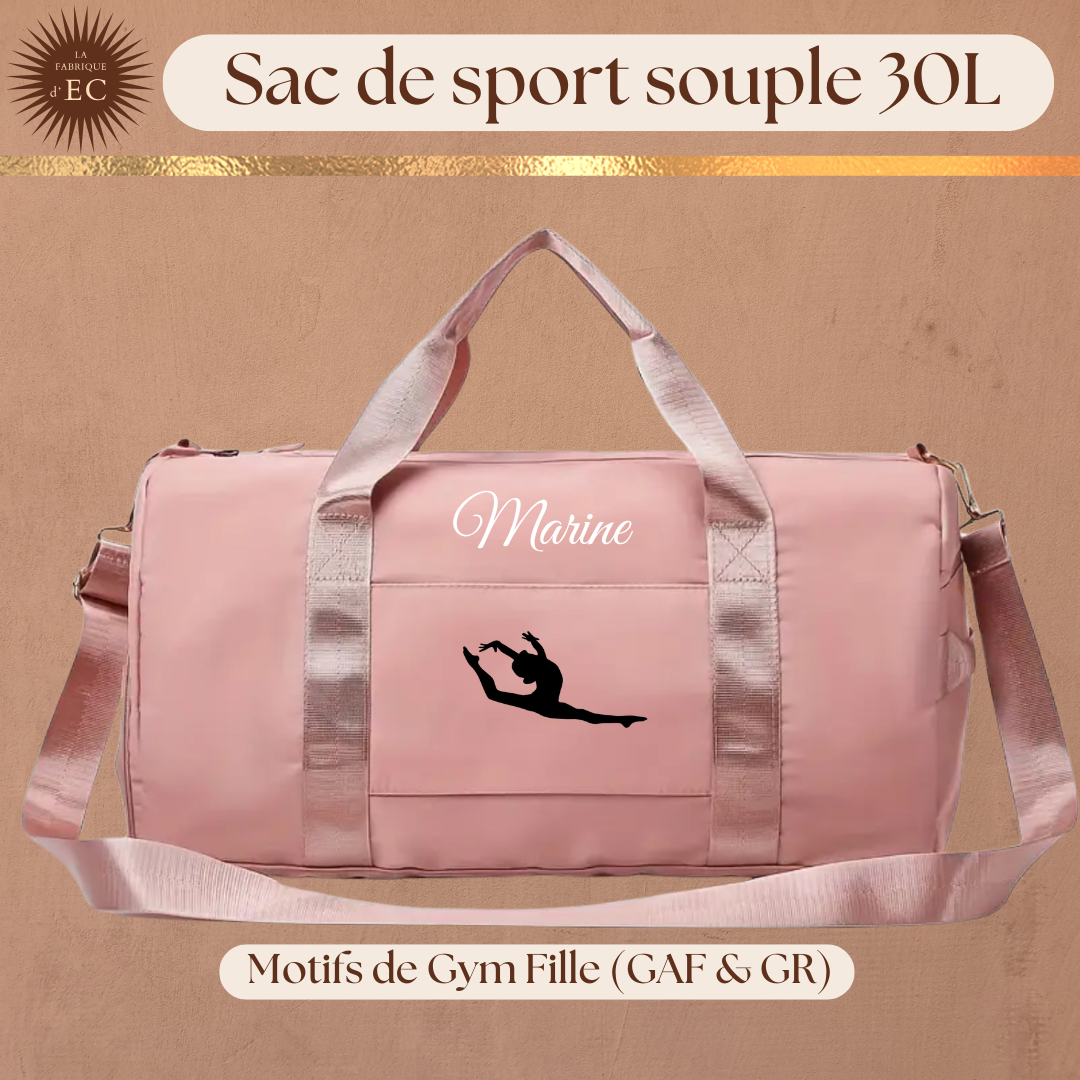 Sac de sport souple rose 30L Gymnastique GAF