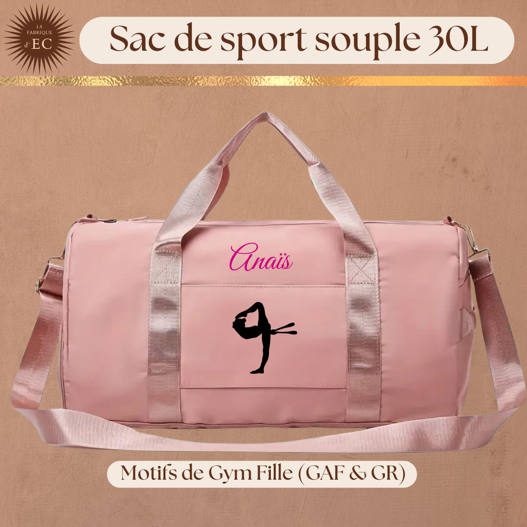 Sac de sport souple rose 30L Gymnastique GAF