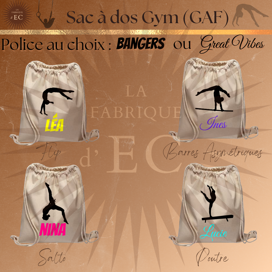 Sac de Gymnastique en coton clair