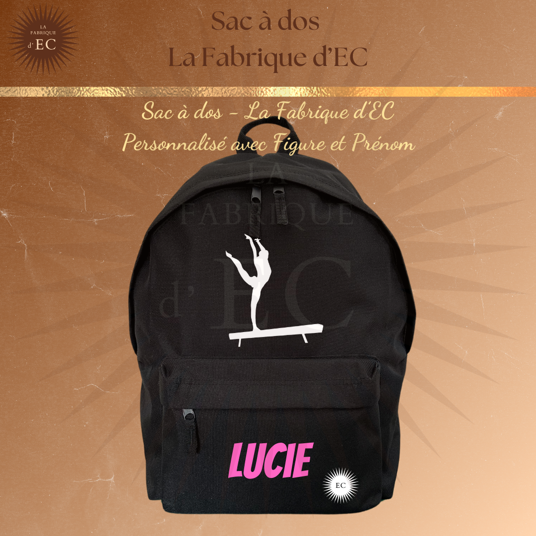 Sac à dos GYM Noir Personnalisé GAF/GAM