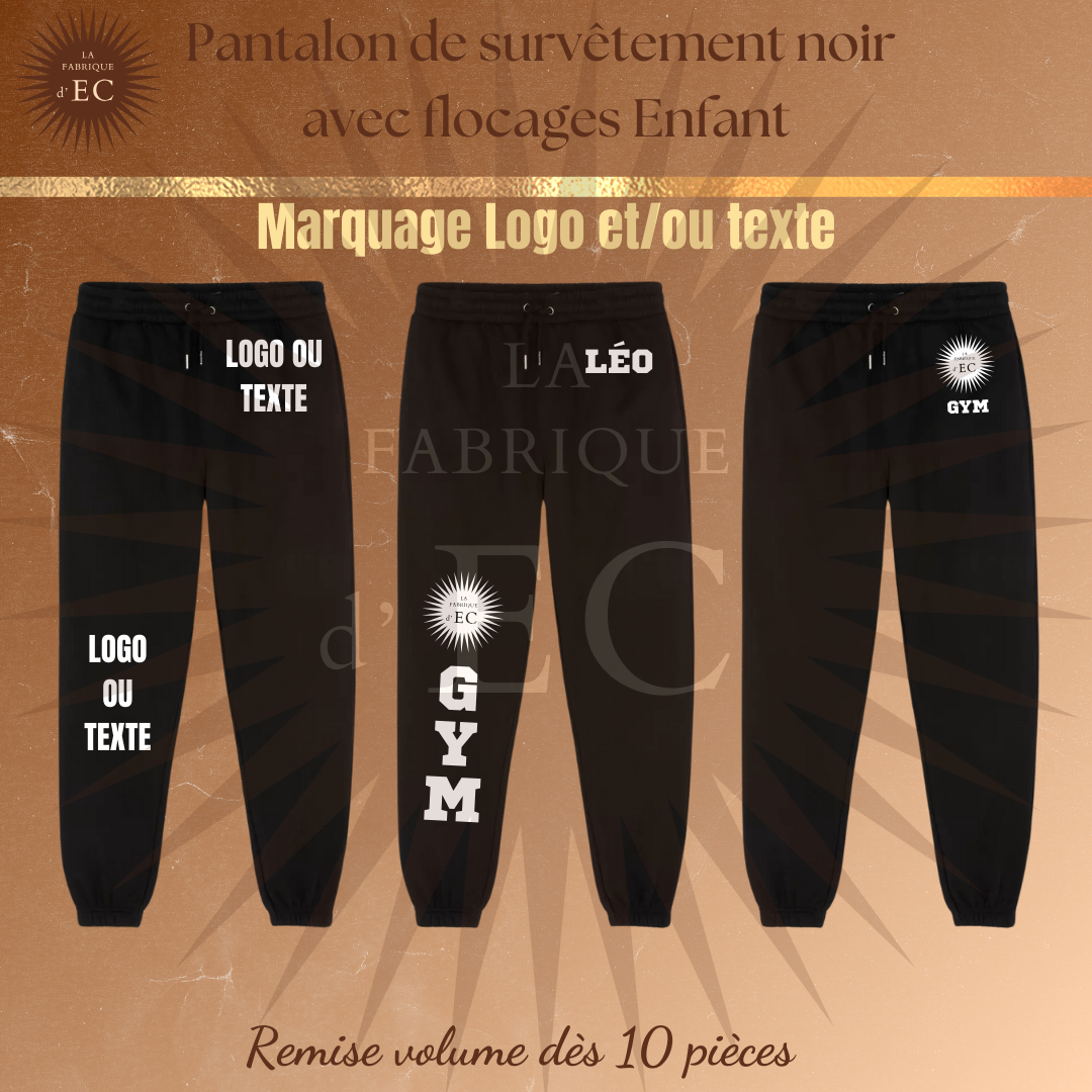 Pantalon de survêtement Noir personnalisé