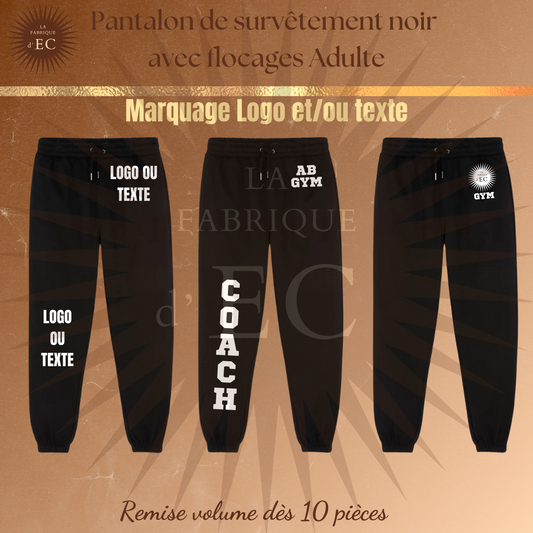 Pantalon de survêtement Noir personnalisé