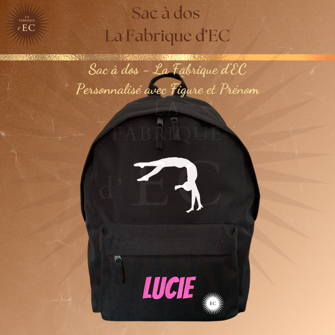 Sac à dos GYM Noir Personnalisé GAF/GAM