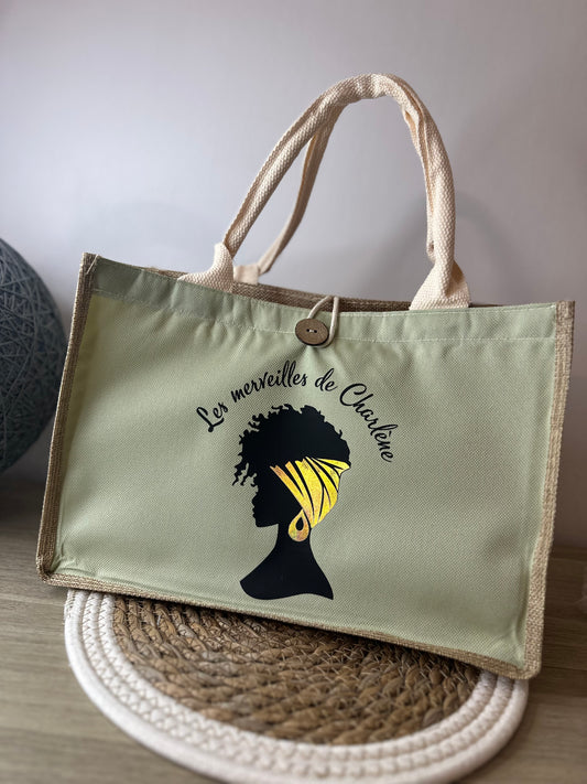 Sac en jute femme Turban + Créole