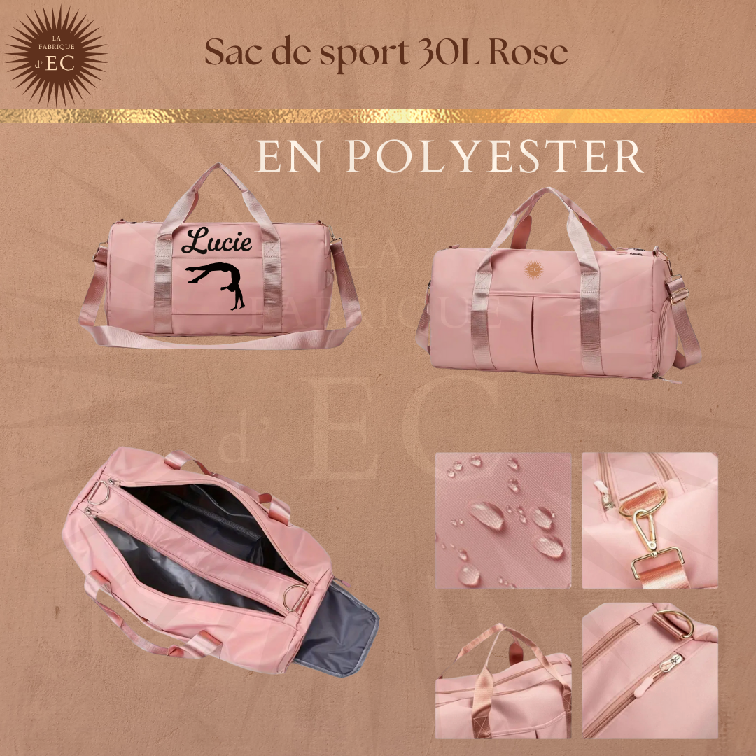 Sac de sport souple rose 30L Gymnastique GAF