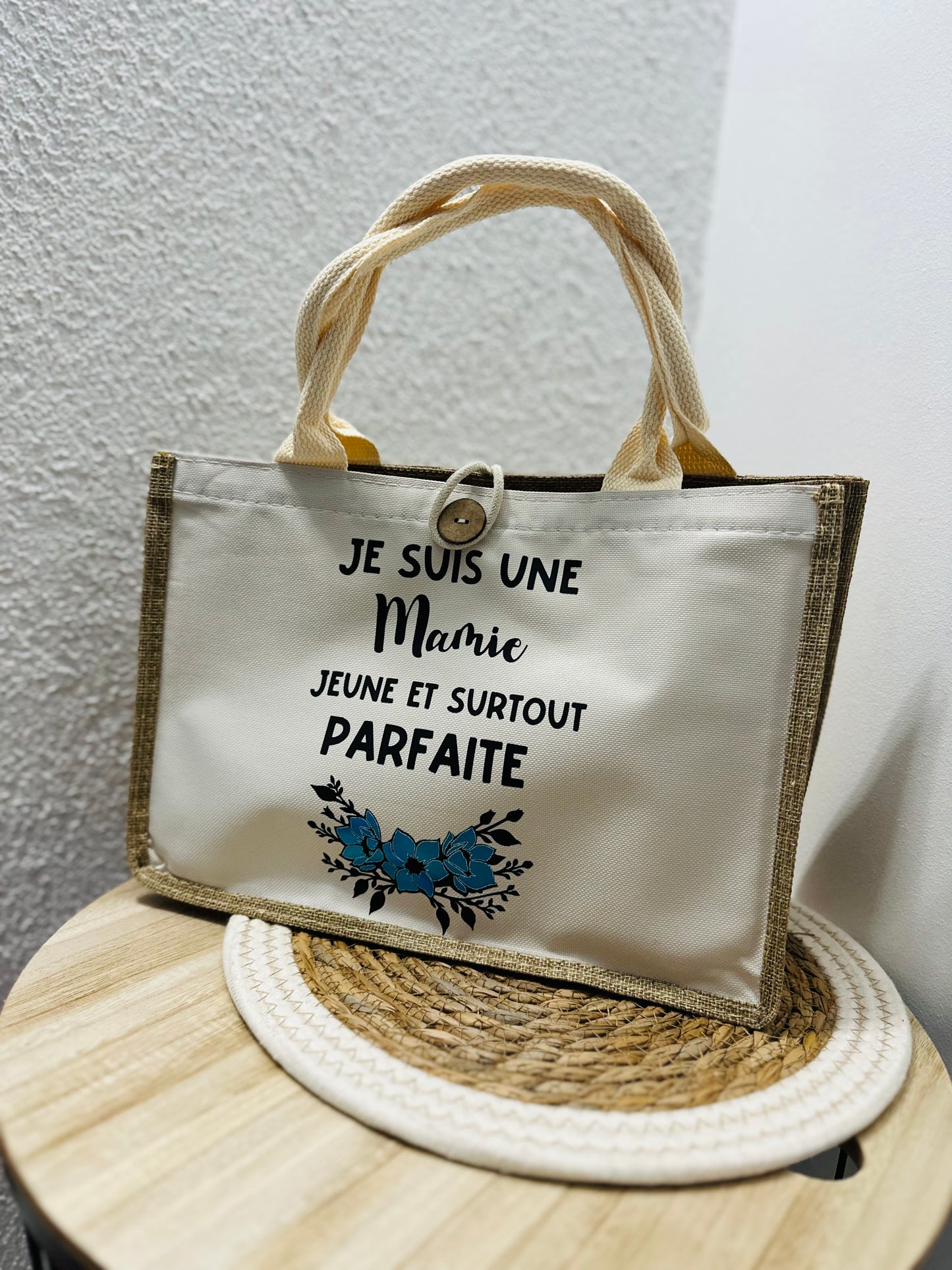 Sac en jute mamie parfaite