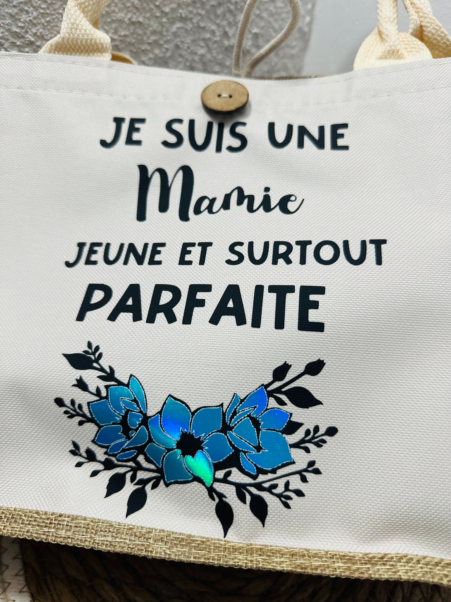 Sac en jute mamie parfaite